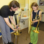 Posaune hier mit unserer neuen Lehrkraft Stepan Rura.